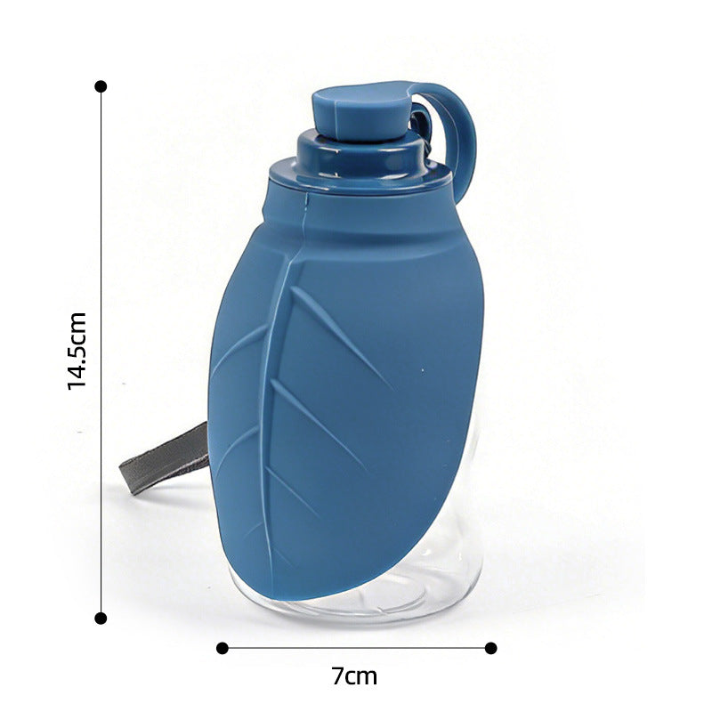 Pawlyn silicone dog water bottle in smoke purple