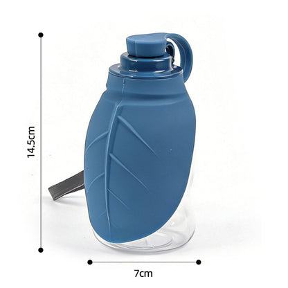 Pawlyn silicone dog water bottle in smoke purple