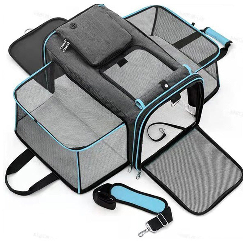 Pawlyn pet carrier folded flat for storage