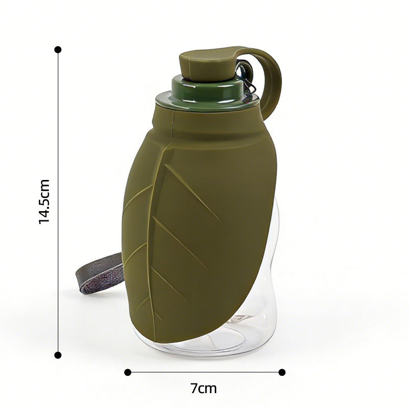 Pawlyn silicone water bottle expanded and filled with water